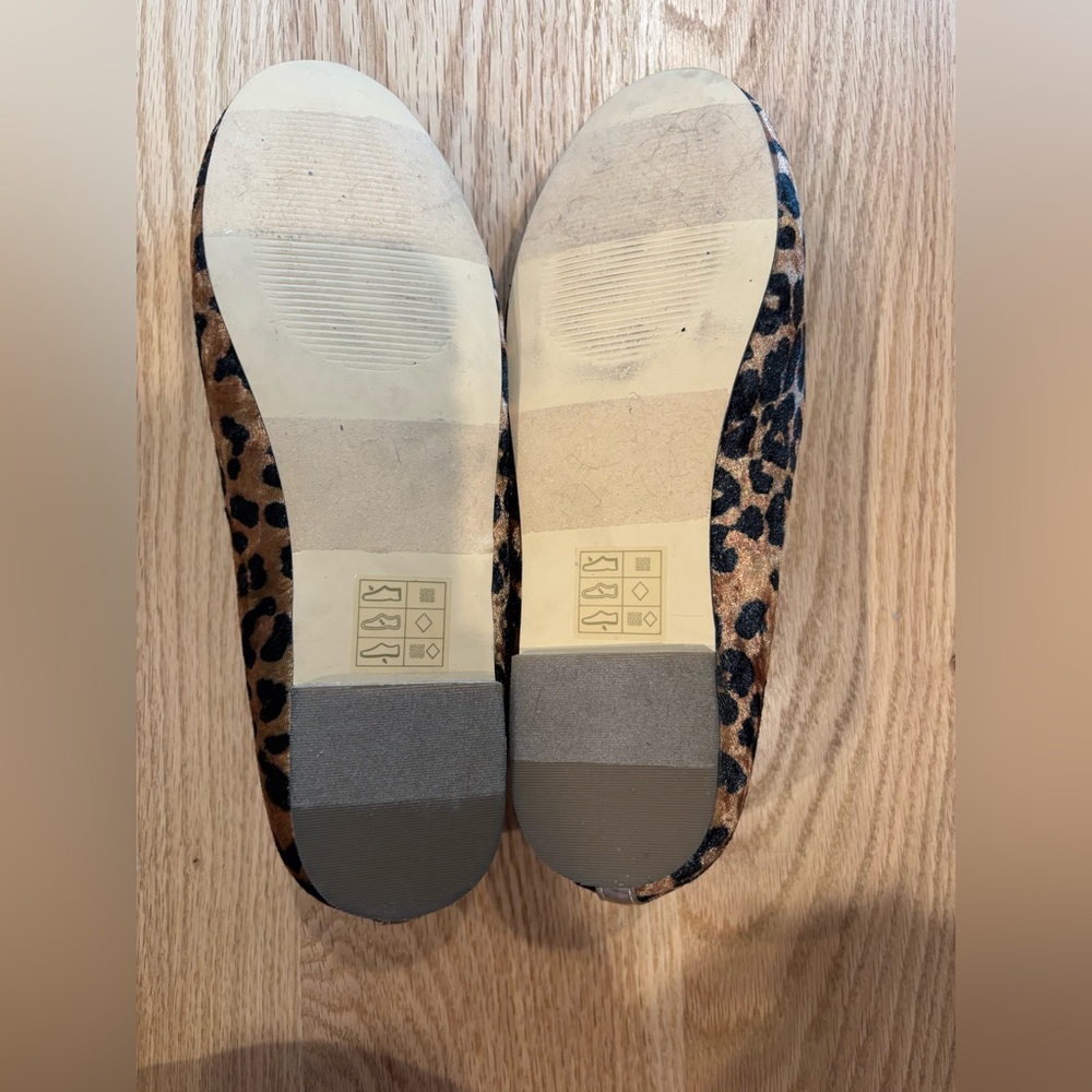 🐆 J.Crew crewcuts Leopard Print Loafers with a sweet bow— kids size 4 - Picture 6 of 10